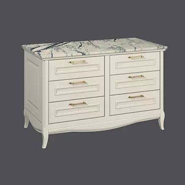 Vintage Chest of Drawers Madlen / Ruta Estella 3D model image 1 