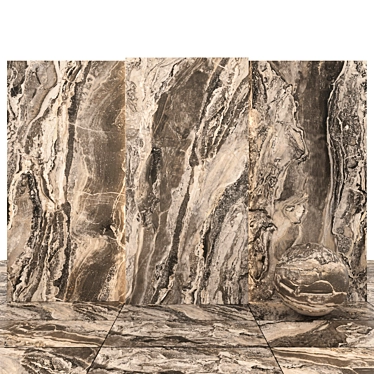 Glossy Orobico Marble Slabs 3D model image 1 