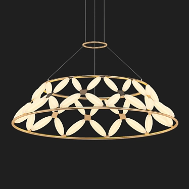 Elegant LED Chandelier 3D model image 1 