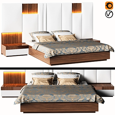 Modern Millimeter Bed 2015 3D model image 1 