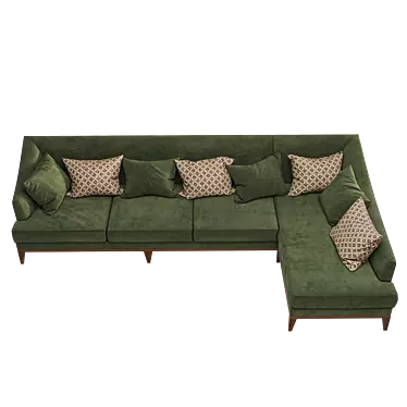 Classic Corner Sofa: OM D008 3D model image 1 