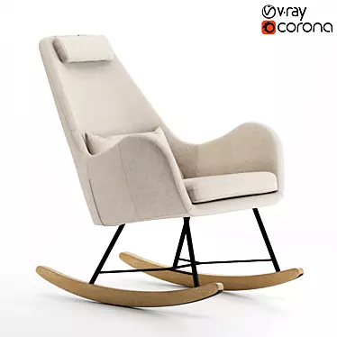 Rocking chair Dante Sherst Beige