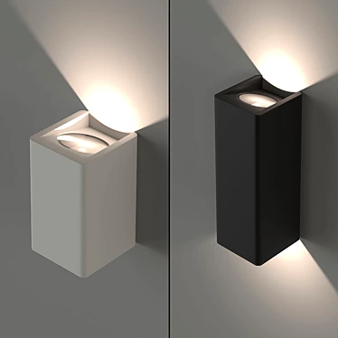 LED Aluminum Wall Sconce 3D model image 1 