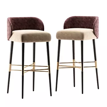 Olympia Swivel Bar Stool 3D model image 1 