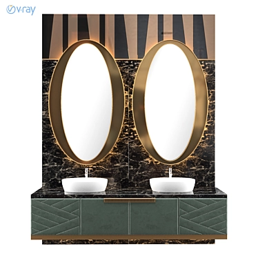 Elegant Luxury Wash Basin 3D model image 1 