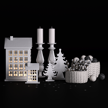 Winter Wonderland Decor Set 3D model image 1 