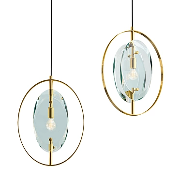 Elegant Postmodern Pendant Light 3D model image 1 