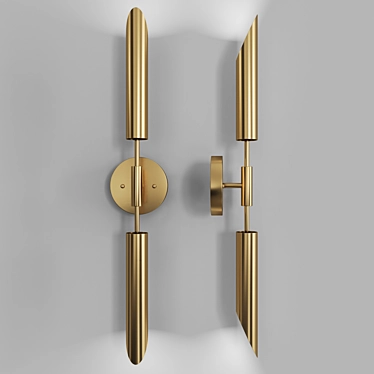 Sleek Blade Wall Lamp 3D model image 1 