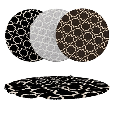 Round Carpets Set with Variations 3D model image 1 