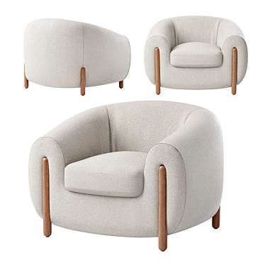 Cozy Modern Ingrid Chair 3D model image 1 