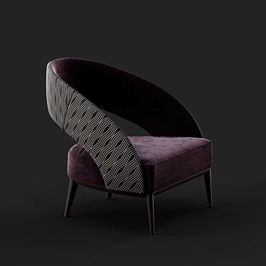 Sleek Lowpoly Armchair: Vision Collection 3D model image 1 