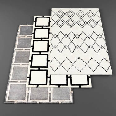 High-Resolution Rug Set | 3 Textured Rugs 3D model image 1 