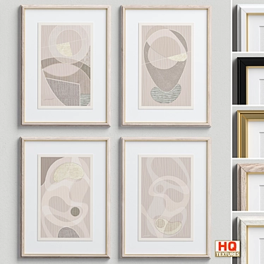 Framed Print P-300 - Beige Abstract Shapes Neutral Wall Art Set (52x70 cm)
Abstract Shapes Beige Framed Print 3D model image 1 