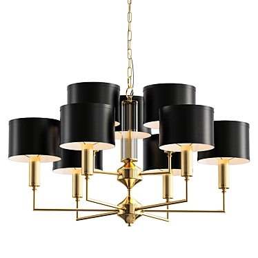 Elegant Grey Chandelier: Laurent 3D model image 1 