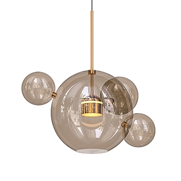 Amber Bubble LED Pendant Light 3D model image 1 