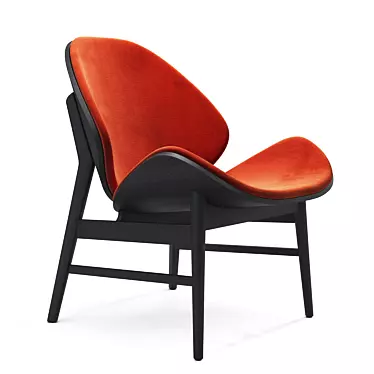Modern Orange Lounge Chair | Vintage Design 3D model image 1 