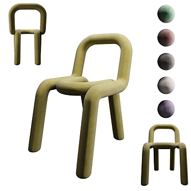 Mustache Bold Chair: Modern Elegance for Any Space 3D model image 1 