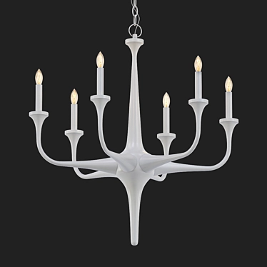 Elegant Albion 6-Light Chandelier 3D model image 1 