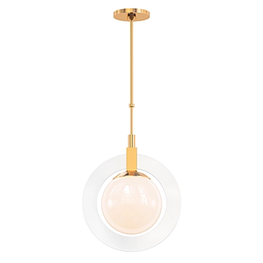 Elegant Geometric LED Pendant 3D model image 1 