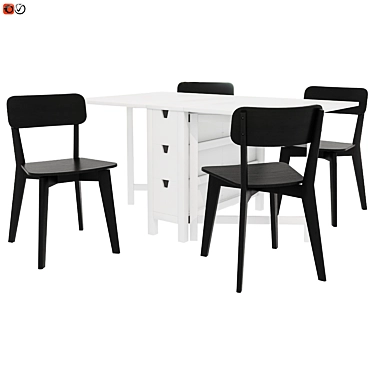 NORDEN LISABO Table Set 3D model image 1 