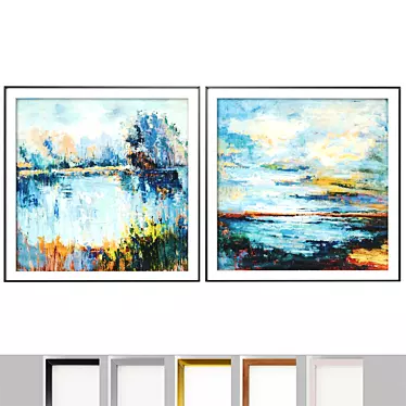 Impressionist Art Frames: Enhance Your Space 3D model image 1 