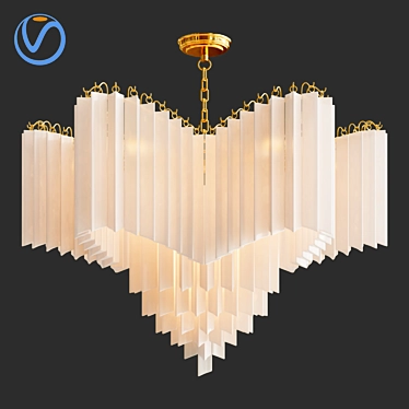 Luxury Pulsar Chandelier by L'Arte Luce: Stunning Elegance in 80 cm 3D model image 1 