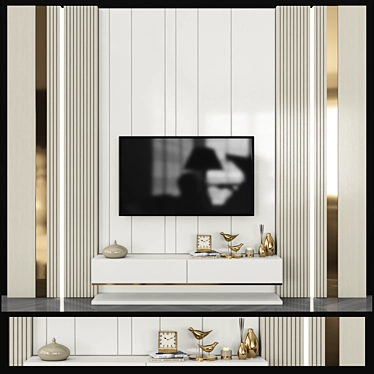 Sleek TV Wall Set - Modern Design 3D model image 1 