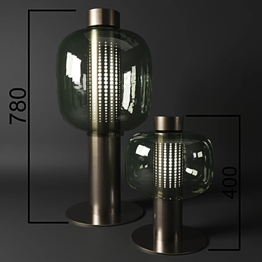 Brokis Bonbori Outdoor Table Lamp 3D model image 1 