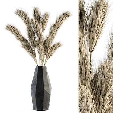 Phalaris Bouquet: Dried Botanical Charm 3D model image 1 