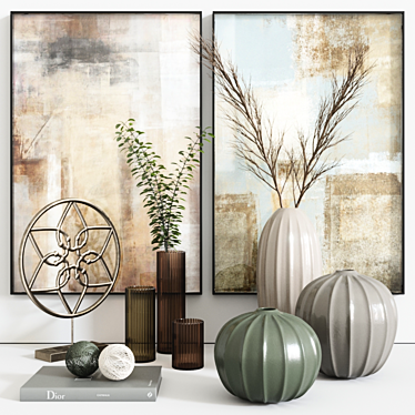 Modern Decor Set: 3ds Max 2016, OBJ, FBX, Textures 3D model image 1 