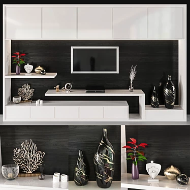 Sleek TV Wall Mount Design 3D model image 1 