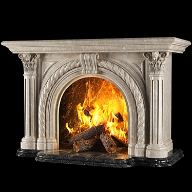 Elegant Venice Fireplace 3D model image 1 