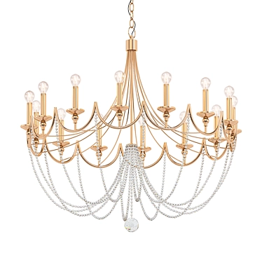 Elegant Sandra 12-Light Chandelier 3D model image 1 