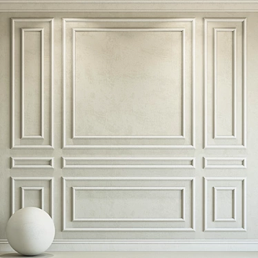 Elegant Molding Plaster: SW 7014 Eider White & SW 7029 Agreeable Gray 3D model image 1 