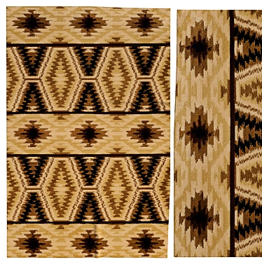 Handcrafted Moroccan-Inspired Rug 3D model image 1 