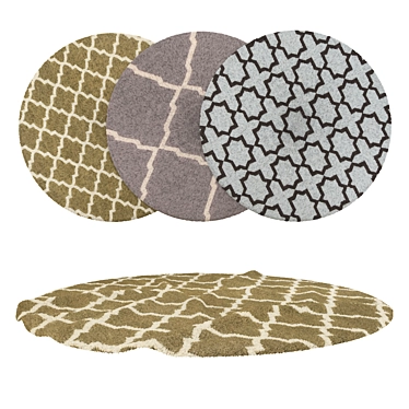 Versatile Round Carpet Set 3D model image 1 