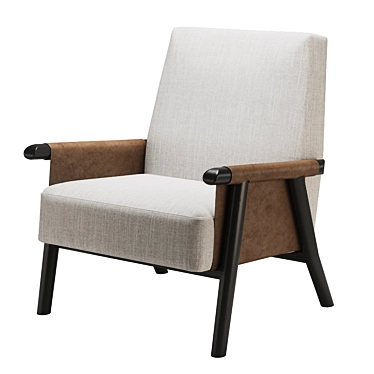 Elegant Voluto Armchair: Christian Liaigre 3D model image 1 