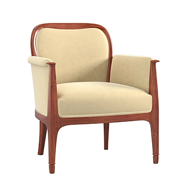 Stylish Alfred Grenander Armchair 3D model image 1 