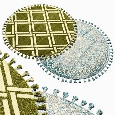 Elegant Round Carpets: Versatile & Stylish 3D model image 1 