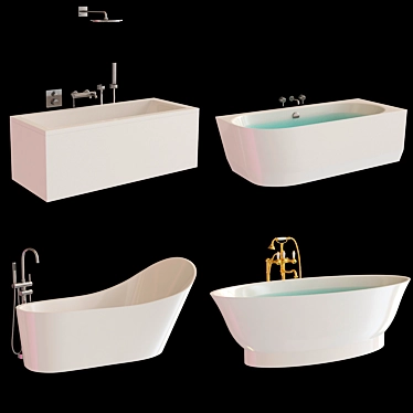 Luxury Bath Laufen Set: Stunning Designs & High-Quality Fixtures 3D model image 1 