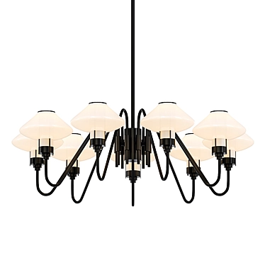 Elegant Knowles 9-Light Chandelier 3D model image 1 