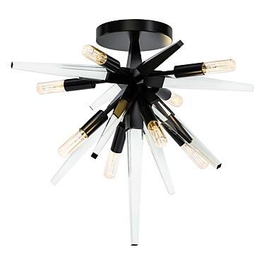 Modern Sputnik Ariel 8: 26" Semi Flush 3D model image 1 