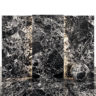 Luxurious Emperador Black Marble: Versatile Tiles & Slabs 3D model image 1 