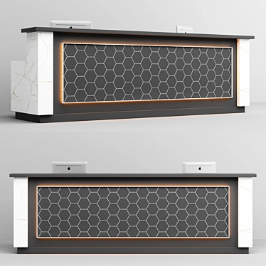 110 Reception Desk: Effortless Elegance 3D model image 1 