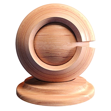 Versatile Veneered Wood Material 3D model image 1 