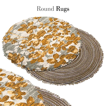 Stylish Round Rug for Interior 3D model image 1 