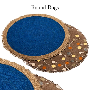 Round Rug 6ft: Stylish & Durable 3D model image 1 