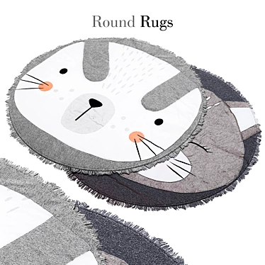 Elegant Round Rug 17 3D model image 1 