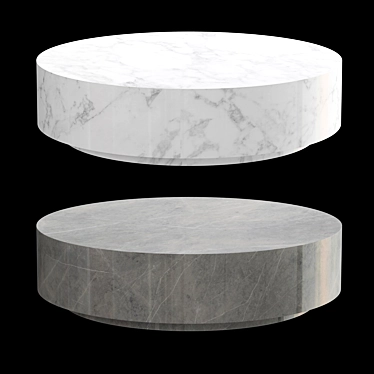 Elegant Marble Plinth Coffee Table 3D model image 1 