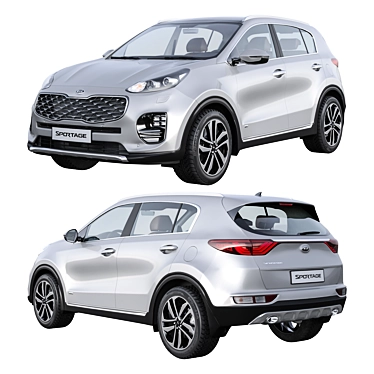 High-Polygon Kia Sportage 2020: Detailed Model for Renders! 3D model image 1 